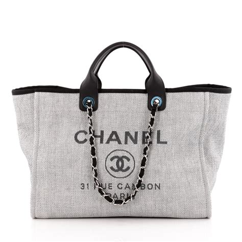 chanel deauville canvas tote replica|chanel deauville canvas tote handbag.